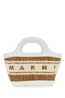 Marni Zwei -Ton -Raffia und Leder Micro Tropicalia Sommerhandtasche