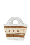 Marni Zwei -Ton -Raffia und Leder Micro Tropicalia Sommerhandtasche
