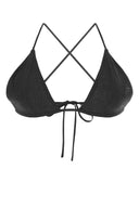 Filosofi di Lorenzo Serafini Black Wool Blend Triangle Bra