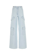 Versace Hell Blue Denim Cargo Jeans