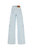 Versace Hell Blue Denim Cargo Jeans