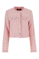 Versace Embroidered Tweed Blazer