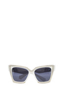 Valentino Garavani White Acetate V Grace Sunglasses
