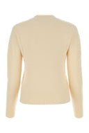 Jil Sander Elfenbeinfarbener Wollpullover