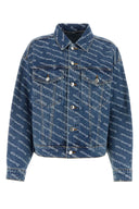 Giacca di oversize in denim stampato di Alexander Wang