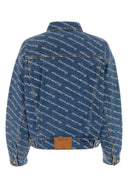 Giacca di oversize in denim stampato di Alexander Wang