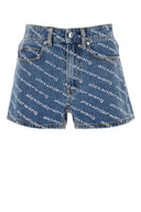 Alexander Wang druckte Denim -Shorts aus
