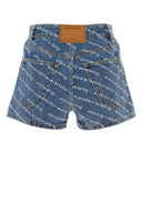 Alexander Wang druckte Denim -Shorts aus