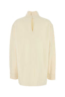 Jil Sander Cream Wool Blend Blouse
