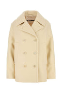 Jil Sander Cream Wool Coat