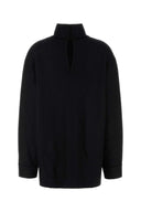 Jil Sander Black Wool Blend Blouse