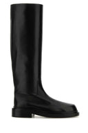 Jil Sander Black Leather Tripon Ballerinas