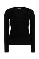 Jil Sander Black Wool Blend Sweater