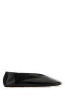 Jil Sander Black Leather Tripon Ballerinas