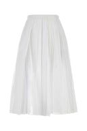 Jil Sander White Organdy Skirt