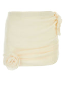 Magda Butrym Cream Lyocell Blend Mini Skirt