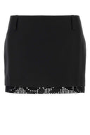 Magda Butrym Black Silk Mini Gonna
