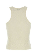 Magda Butrym Cream Linen Blend Tank Top