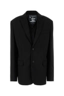 Y Project Black Stretch Jersey Oversize Blazer