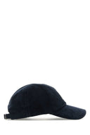 Emporio Armani Midnight Blue Stretch Striduroy Baseball Cap