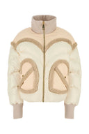 Khrisjoy Elfenbein Nylon Corazon Down Jacke