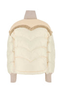 Khrisjoy Elfenbein Nylon Corazon Down Jacke