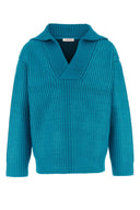 Valentino Garavani Turquoise Silk Blend Sweater
