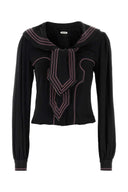 Bode Black Silk Seafarer Shirt