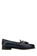 Mocassini Andrew in pelle blu scuro Santoni