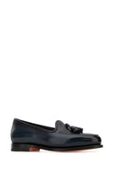 Mocassini Andrew in pelle blu scuro Santoni