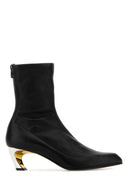 Alexander McQueen Black Leder Armadillo -Knöchelstiefel