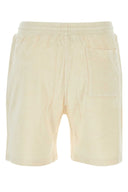 Sporty & Rich Cream Terry Fabric Hotel Du Cap Cursive Shorts