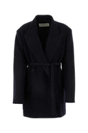 Dries Van Noten Midnight Blue Wool Blend Bless Coat