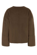 Nanushka Chocolate Wool Blend Oversize Dodie Cardigan