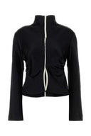 Nanushka Black Satin Domini Blouse