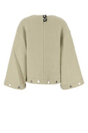 Nanushka Sand Wool Blend Oversize Anwen Blouse