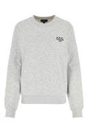 A.P.C. Melange Light Grey Stretch Cotton Sweatshirt