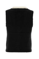 Alessandra Rich Black Alpaca Blend Vest