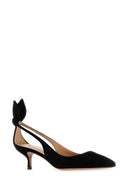 Aquazzura Escarpins Nœud papillon en daim noir 50
