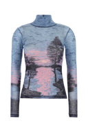 Maison Kitsune Printed Nylon Top