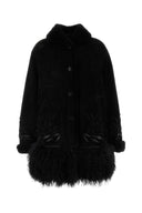 Giacca di shearling nera Ermanno SCRIVINO