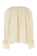 Blusa de seda de chloe marfil