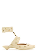 Chloe Ivory Leather Jade Sabot
