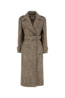 Sportmax Melange Brown Wool Blend Denaro Coat