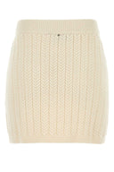 Sportmax Ivory Wool Blend Earry1 Mini Skirt