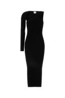 Courreves Black Viskose Mischkleid