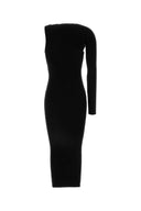 Courreves Black Viskose Mischkleid