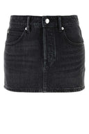 Alexander Wang Mini gonna in denim grigio scuro