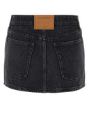 Alexander Wang Mini gonna in denim grigio scuro