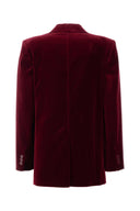Mm Studio Tiziano Red Stretch Velvet Blazer